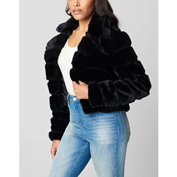 Stylish [BLANKNYC] Womens Faux Fur Jacket, Superstar Large