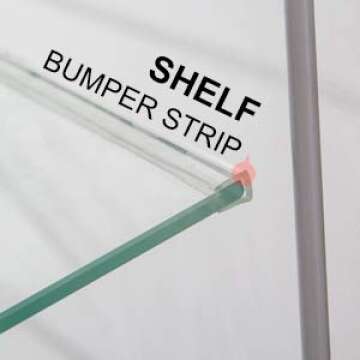 JT Glass Display Cabinet 4 Shelves with Door, Easy to Install, Solid Tempered Glass, Floor Standing Curio Bookshelf for Living Room Bedroom Office (Black)