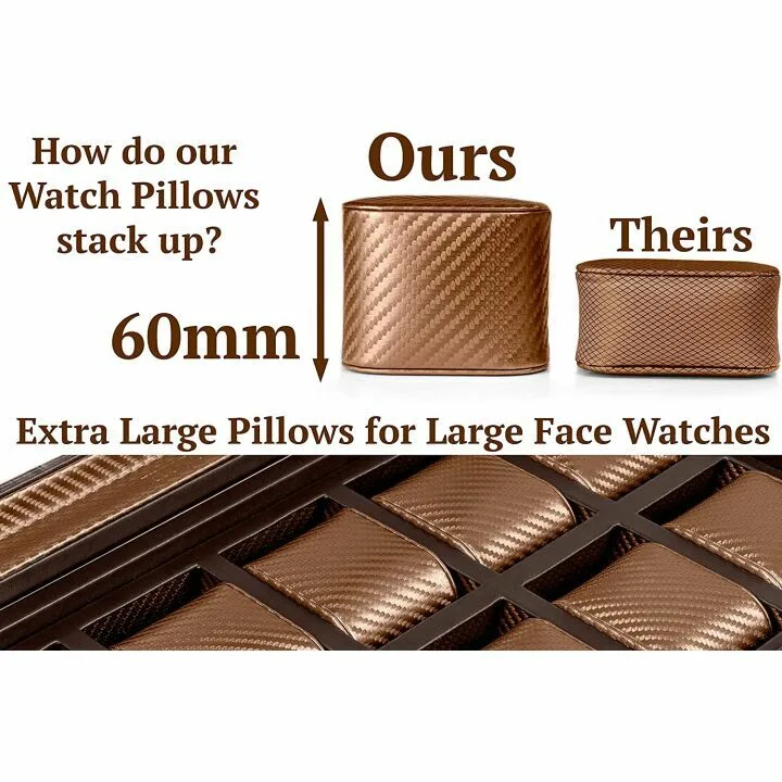 Men's Watch Box Organizer with Drawer & Tray