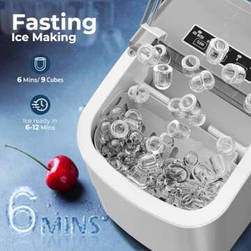 Antarctic Star Countertop Ice Maker for Fast Ice Production