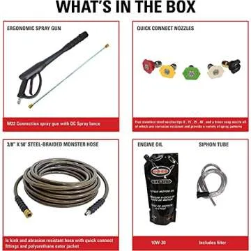 Simpson PS4240 PowerShot Gas Pressure Washer Powered by Honda GX390, 4200 PSI at 4.0 GPM, (49 State) 60456