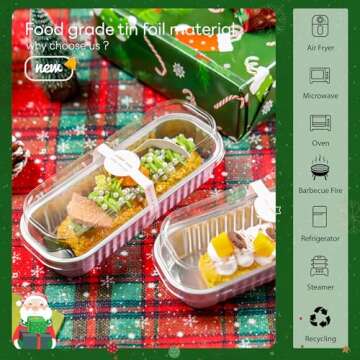 NPLUX Mini Cake Pans with Lids & Spoons for Easy Baking