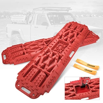 BUNKER INDUST Offroad Traction Boards with Jack Lift Base, Mud Sand Tracks Snow Tire Traction Mat Re...