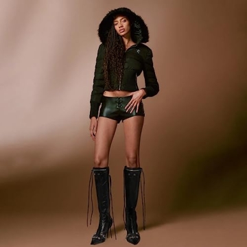 VOMIRA Knee High Boots with Rivets and Tassels for Style