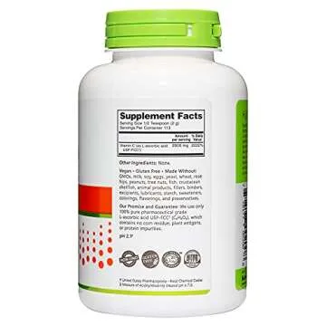 NutriBiotic Ascorbic Acid Vitamin C Powder | 2000 Mg