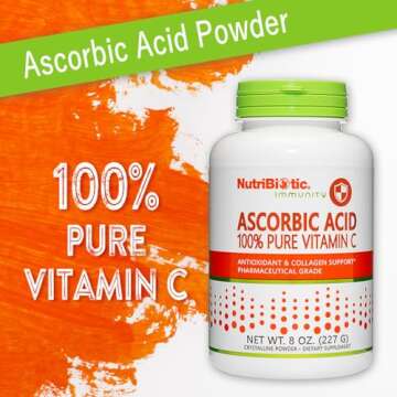 NutriBiotic Ascorbic Acid Vitamin C Powder | 2000 Mg