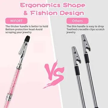 WIFORT Bracelet Helper Tool - Bracelet Helper to Put on Yourself, Quick Release Fastening Jewelry Clasp Helpers, Bracelet Assist Tool with Non-Slip Sleeve for Bracelet, Jewelry, Zippers