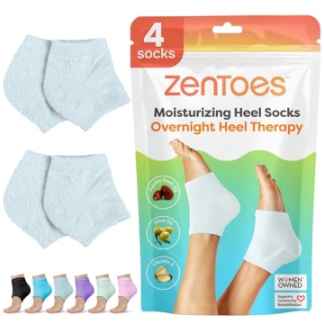 ZenToes Sleep Socks with Vitamin E for Dry Heels - 2 Pair