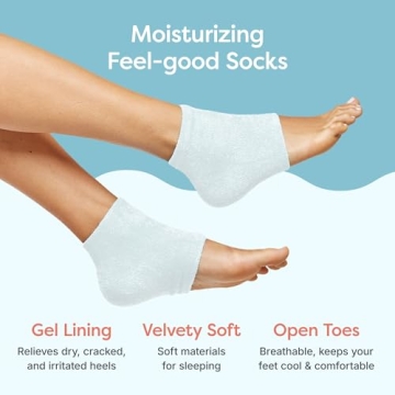 ZenToes Sleep Socks with Vitamin E for Dry Heels - 2 Pair