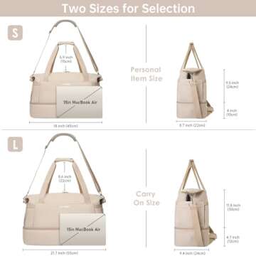 ETRONIK Gym Bag for Women, Travel Duffel Bag with USB Charging Port, Weekender Overnight Bag with Wet Pocket and Shoes Compartment for Women, Travel, Gym, Yoga (Khaki)