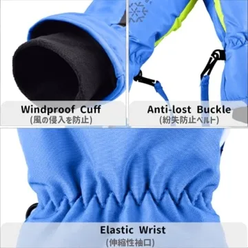 Azarxis Kids Waterproof Winter Gloves for Snow Fun