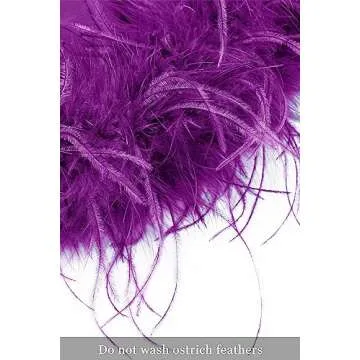 PRODESIGN Satin Kimono Robe Long Silky Bath Robe with Ostrich Feather Trim Sleepwear Wedding Bridesmaid Robe