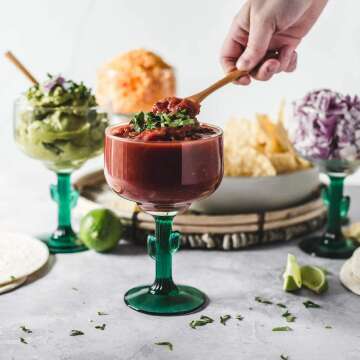 Libbey Cactus Margarita Glasses Set of 4 - 16oz Fun