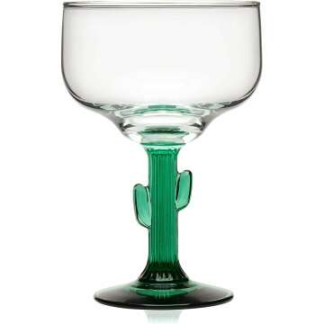 Libbey Cactus Margarita Glasses Set of 4 - 16oz Fun
