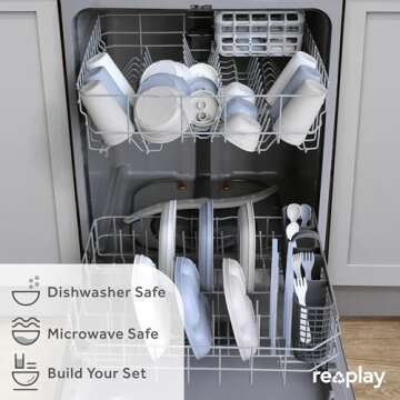 Re-Play Made in USA 10 Oz. Sippy Cups for Toddlers, Pack of 4 - Reusable Spill Proof Cups for Kids, Dishwasher/Microwave Safe - Hard Spout Sippy Cups for Toddlers 3.13" x 6.25", Modern Blue