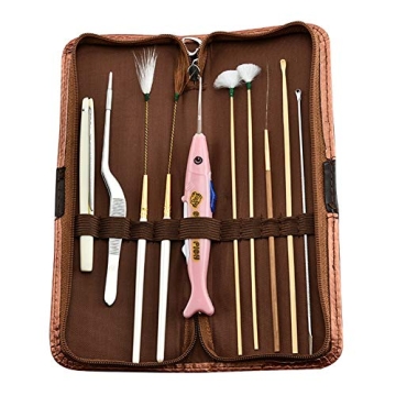 Hovico 10Pcs Ear Pick Set - Stainless Steel Ear Curette Kit with Cleaning Brush