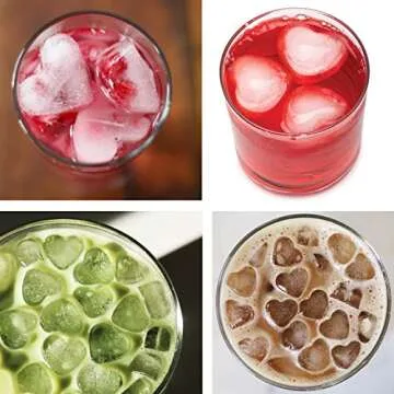 Heart Shaped Ice Cube Trays with Lids for Fun Drinks