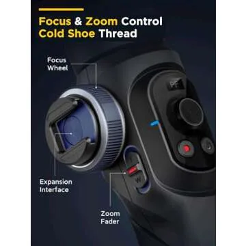 AOCHUAN S2 Smartphone Gimbal Stabilizer Professional Industry-Standard 3-Axis Gimble Extendable Rod Fill Light Gimble for iPhone&Android,Vlogging TikTok YouTube Video Recording