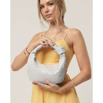 Chic Woven Hobo Bag - Eco-Friendly Vegan Leather Handbag