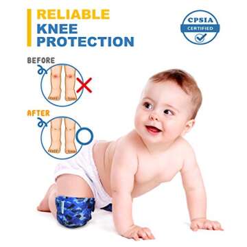 Simply Kids Adjustable Baby Crawling Knee Pads for Toddlers