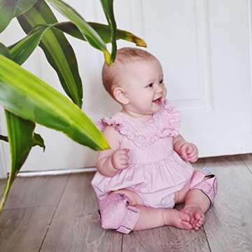 Simply Kids Adjustable Baby Crawling Knee Pads for Toddlers