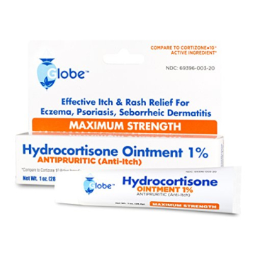 Globe Hydrocortisone Maximum Strength Transparent Ointment 1%,1 oz | Anti-Itch Topical Ointment for ...