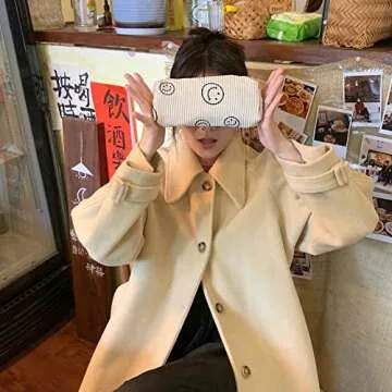 Smile Pencil Pen Case Office Large Storage High Capacity Bag Pouch Holder Box Organizer Makeup Pouch Bag Cosmetic Bag (Beige)