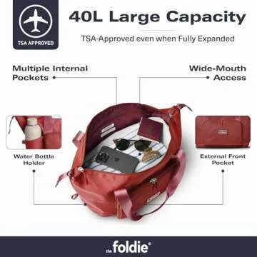 Foldie® Foldable Travel Bag for Women - Large Capacity Tote