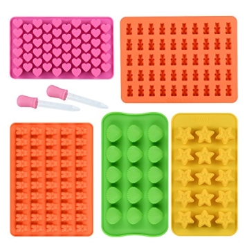 Chocolate Molds Gummy Molds Silicone - Candy Mold and Silicone Ice Cube Tray Nonstick Including Hear...