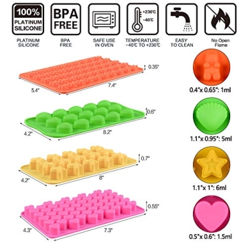 Silicone Gummy Molds - Versatile Candy and Ice Tray