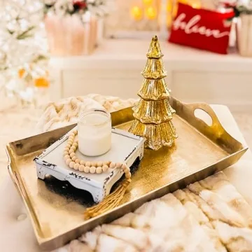 Elegant Mercury Glass Christmas Tree with Timer