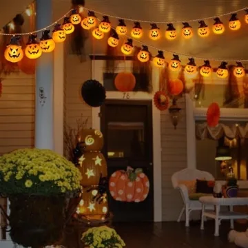 2024 Battery Pumpkin Lights for Halloween Decorations