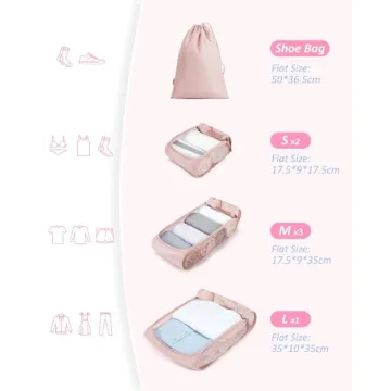 BAGSMART Packing Cubes Set - Organize Your Travel Luggage