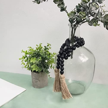 Meplait Black Wood Bead Garland - Versatile Home Decor