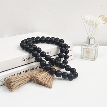Meplait Black Wood Bead Garland - Versatile Home Decor
