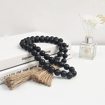 Meplait Black Wood Bead Garland - Versatile Home Decor