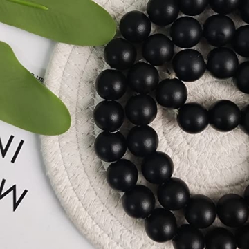 Meplait Black Wood Bead Garland - Versatile Home Decor
