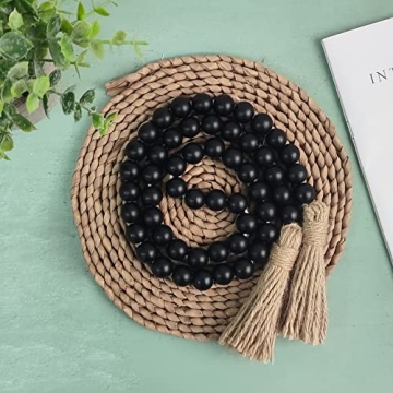 Meplait Black Wood Bead Garland - Versatile Home Decor