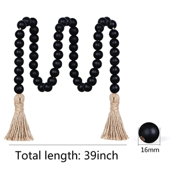 Meplait Black Wood Bead Garland - Versatile Home Decor