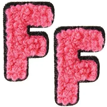 Bright Creations 52 Pieces Iron On Letters for Clothing, 2 Sets A-Z Chenille Letter Patches for Jackets & Denim, 5 Colors (1 Inch)