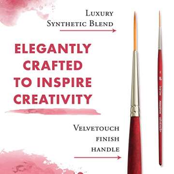 Princeton Velvetouch Script Liner Brush - Size 2 Short Handle