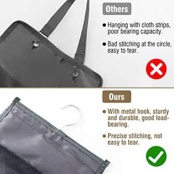 Aulock 2 Pack Legging Storage Organizer- Hanging Closet Organizer System Clothes Closets Holder with 20 Roll Independent Compartments for Yoga Leggings T-Shirts Bras Socks Pants Tank Top Towel(Grey)