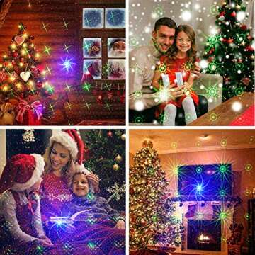 SUNY Mini Portable Cordless Stage Lights Rechargeable 8 RGB Patterns GOBO Projector Sound Activated Music DJ Party Lights for Outdoor Travel Camping Disco Live Show Home Dance Holiday Birthday Gift