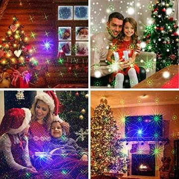 SUNY Mini Portable Cordless Stage Lights Rechargeable 8 RGB Patterns GOBO Projector Sound Activated Music DJ Party Lights for Outdoor Travel Camping Disco Live Show Home Dance Holiday Birthday Gift