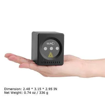 SUNY Mini Portable Cordless Stage Lights Rechargeable 8 RGB Patterns GOBO Projector Sound Activated Music DJ Party Lights for Outdoor Travel Camping Disco Live Show Home Dance Holiday Birthday Gift