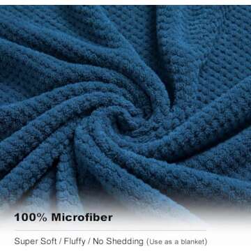 Extra Large Microfiber Bath Towels Set - Quick Dry, Super Soft
