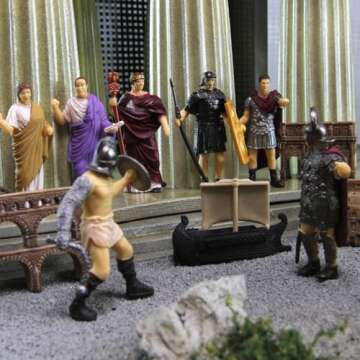 Safari Ltd. Ancient Rome Super Toob - Mini Figurines: Gladiator, Noblewoman, Centurion, Senator, Cae...