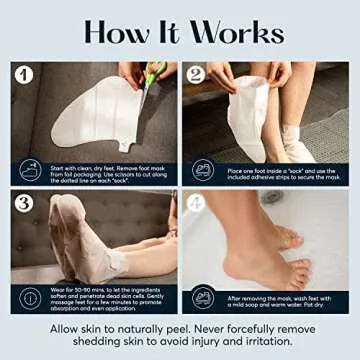Sutera Smoothing Foot Peel Mask Socks for Silky Feet