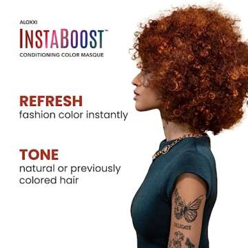 ALOXXI InstaBoost Color Depositing Conditioner Mask – Instant Temporary Hair Color Dye - Hair Color Masque for Deep Conditioning, Gluten free, 6.8 fl. oz.