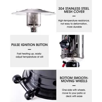 LEGACY HEATING 88" Outdoor Patio Heater - 47000 BTU